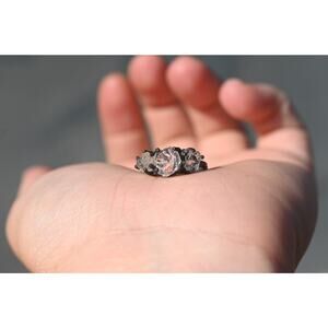 Lake County diamond engagement rings, raw crystal size 8